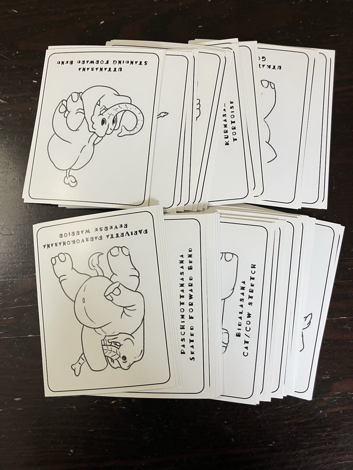 Color Me Yoga Color-In Flash Cards