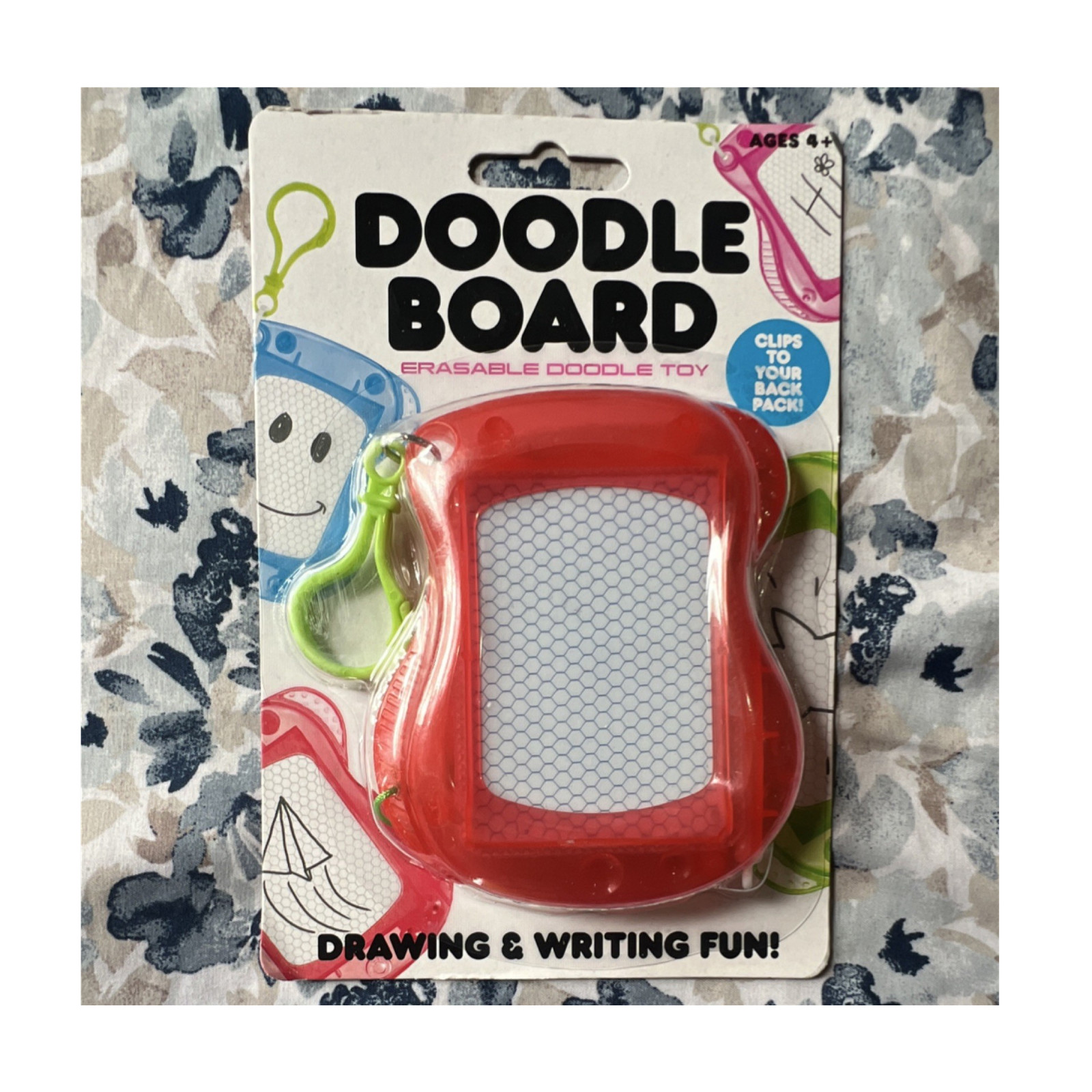 Big Time Toys Doodle Board Red Magnetic Drawing Board Kids Travel Toy New