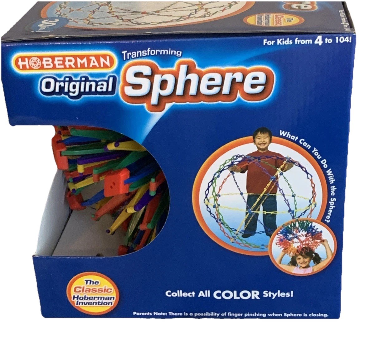 Hoberman Original Transforming Sphere Lg Rainbow Colorful Creative 9.5 – 30″ New