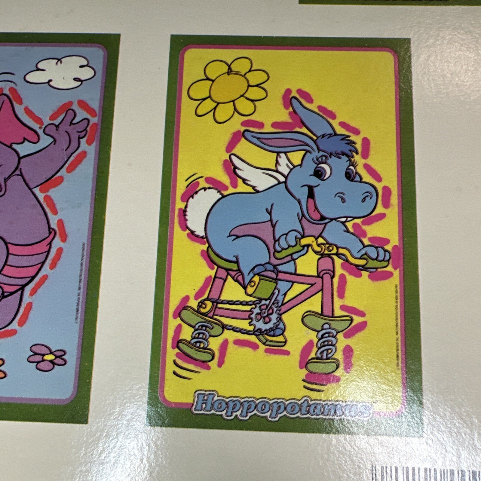 Wuzzles Sewing Cards by Colorforms 1985 Hasbro Bradley Cartoon Printed In USA @