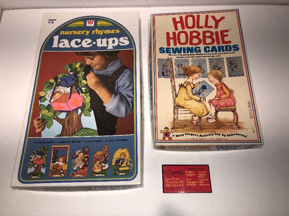 Vintage Holly Hobbie Sewing Cards Nursery Rhymes Lace Ups More.