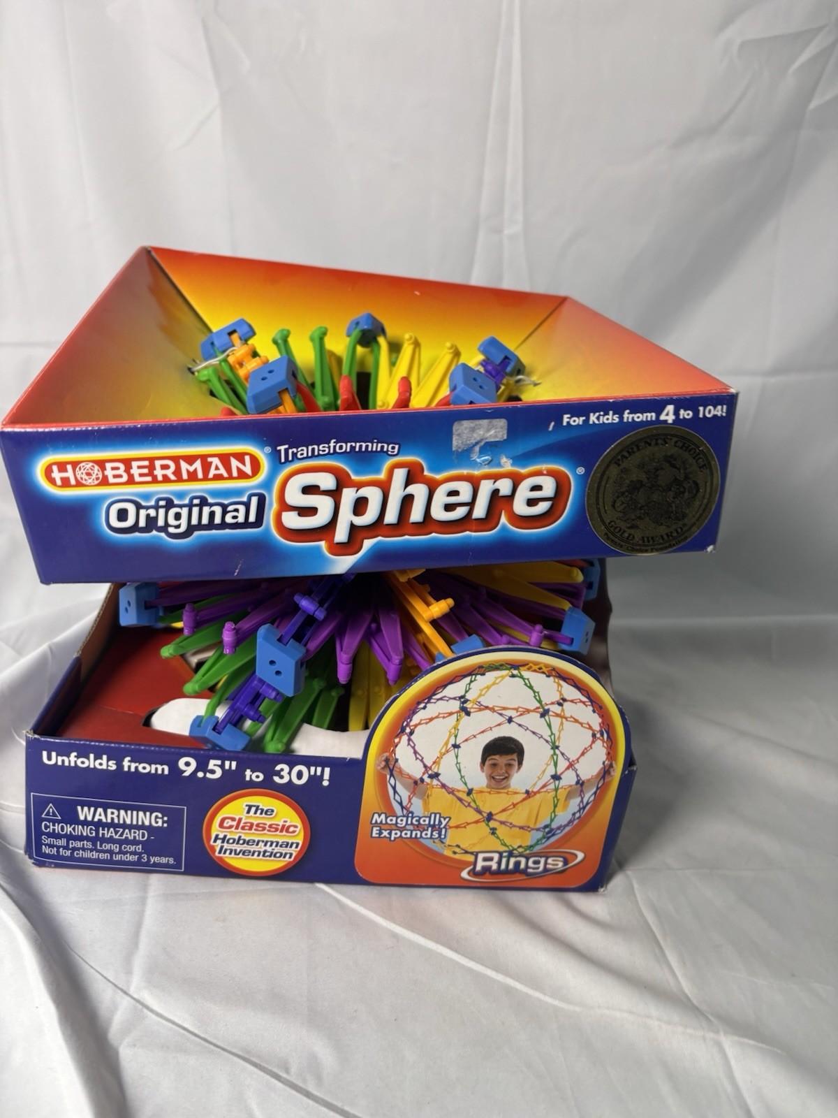 Hoberman Original Sphere Multicolor RINGS 9.5” To 30” NEW