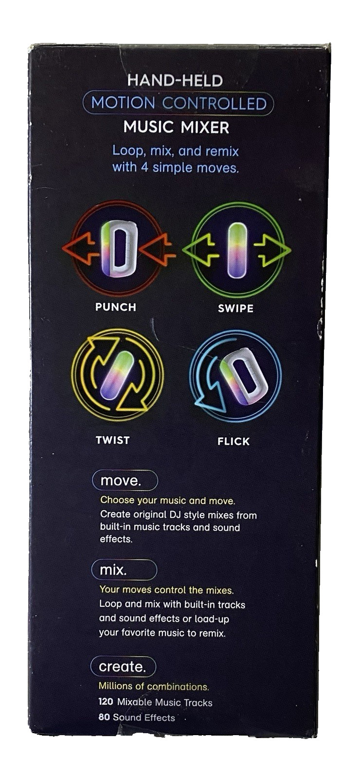 Just Play Rukus FX Electronic Game Motion Controlled Handheld NEW Music Mixer
