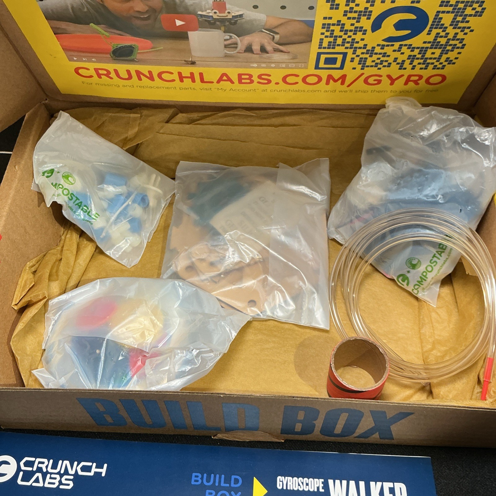 Crunch Labs By Mark Rober S.T.E.M. Build Box Gyroscope Walker Think Engineer