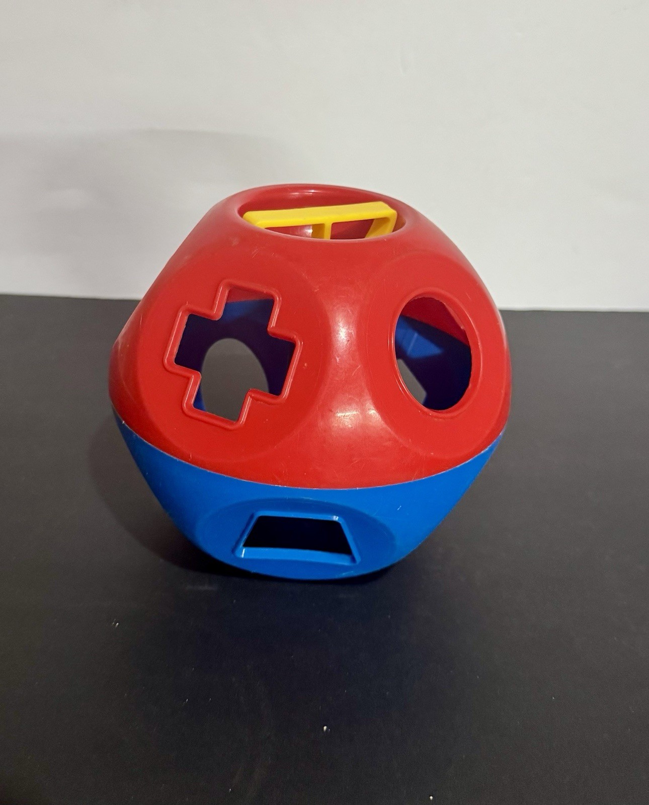 VTG Blue Red Tupperware Shape O Ball Numbers Sorter Tupperkids Kid Toy BALL only