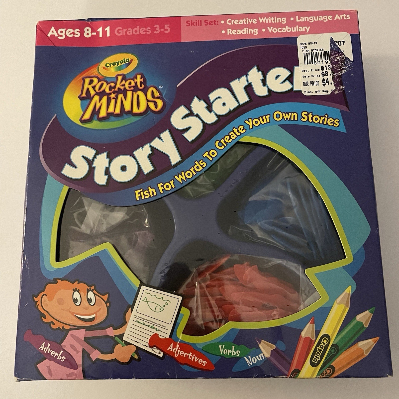 Vtg Crayola Story Starters Rocket Minds Fish For Words Ages 8-11 NOB