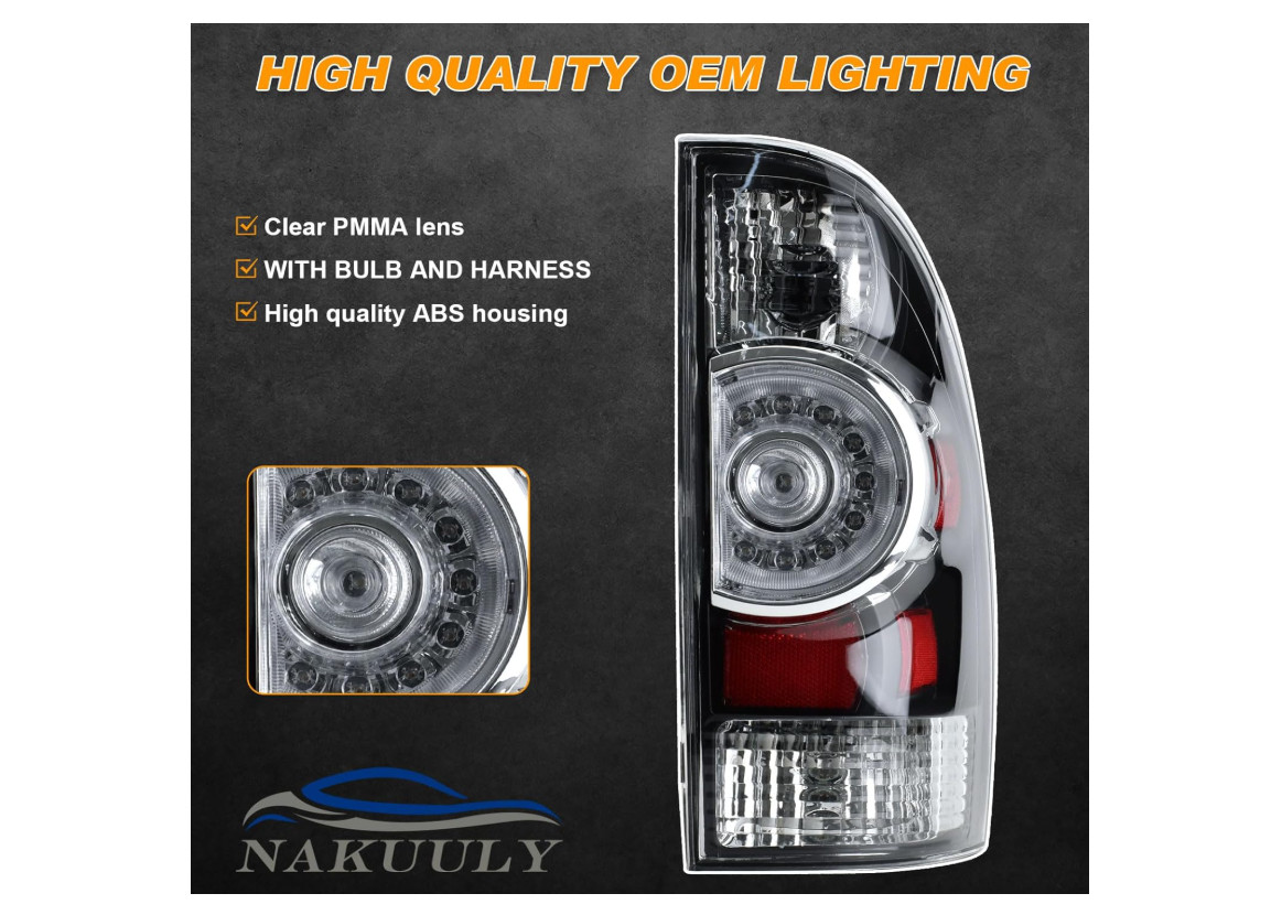 Tail Light Assembly Compatible With 2005-2015 Tacoma Pickup Driver and