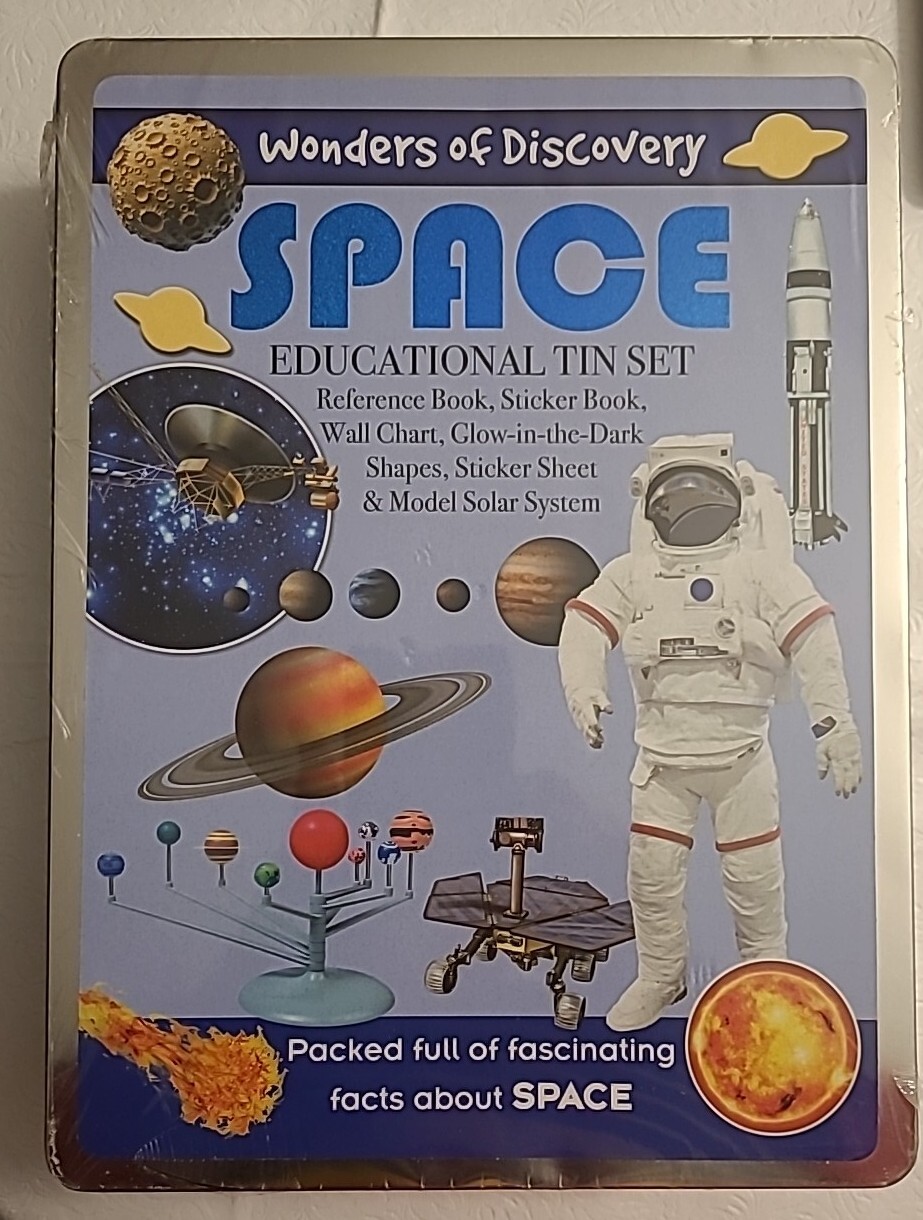 WONDERS OF DISCOVERY SPACE EDUCATIONAL TIN SET -6 and up -New