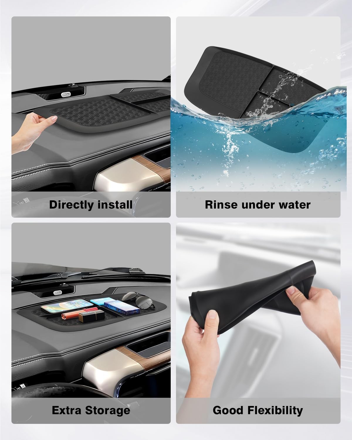 Karltys Ram Dash Mat for 2011-2018 Dodge 1500 Ram, black