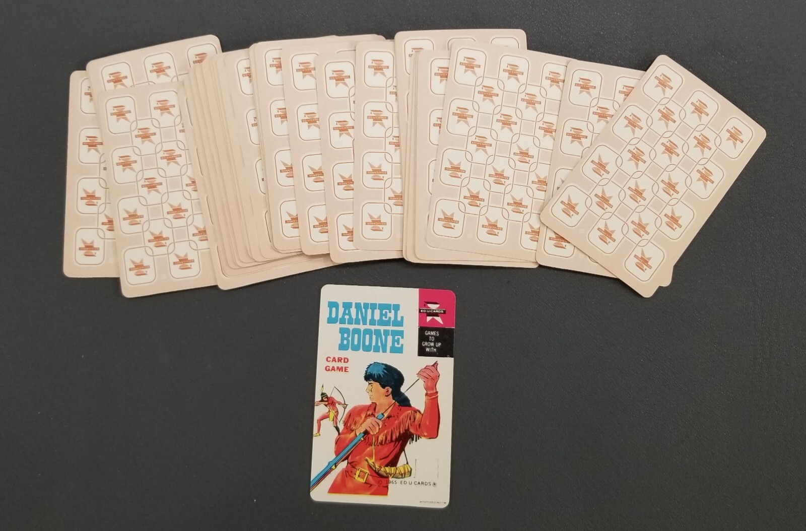 TG Ed-U-Cards 1965 Daniel Boone Educational Card Game made in USA