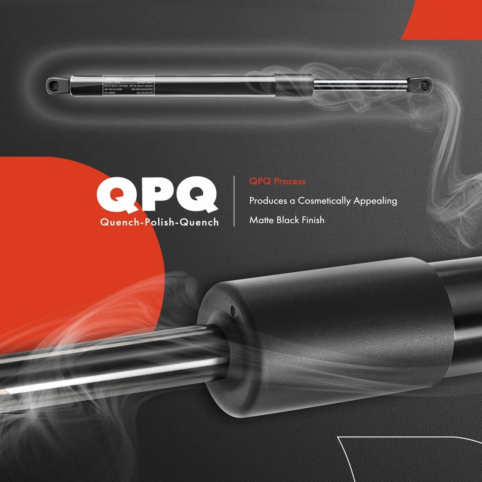 A-Premium Rear Tailgate Lift Supports Shock Struts Compatible with Mini Black