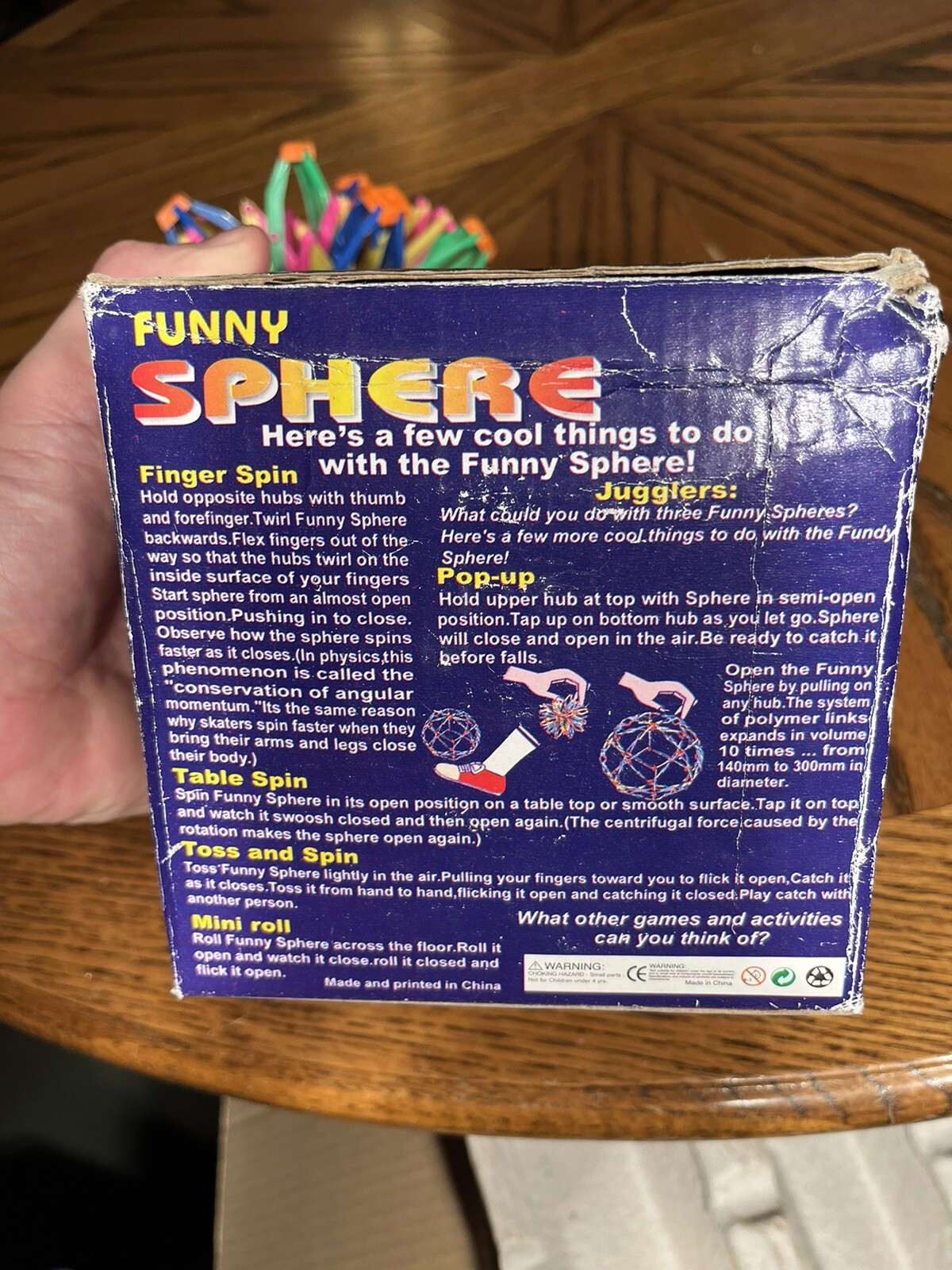 Funny Sphere Transforming Globe Toy In Box, Magically Unfolds, Rainbow Colored