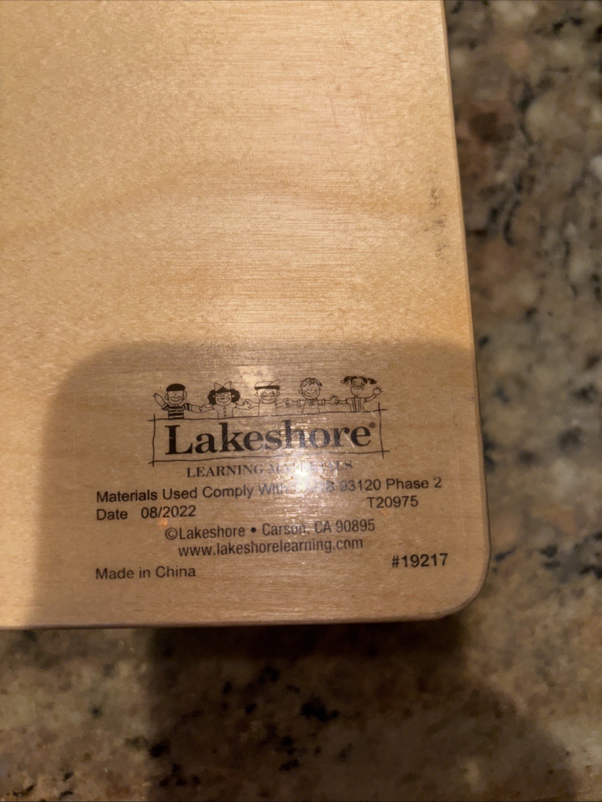 LAKESHORE Sort A Shape Activity Board / Developmental Wooden Toy #19217
