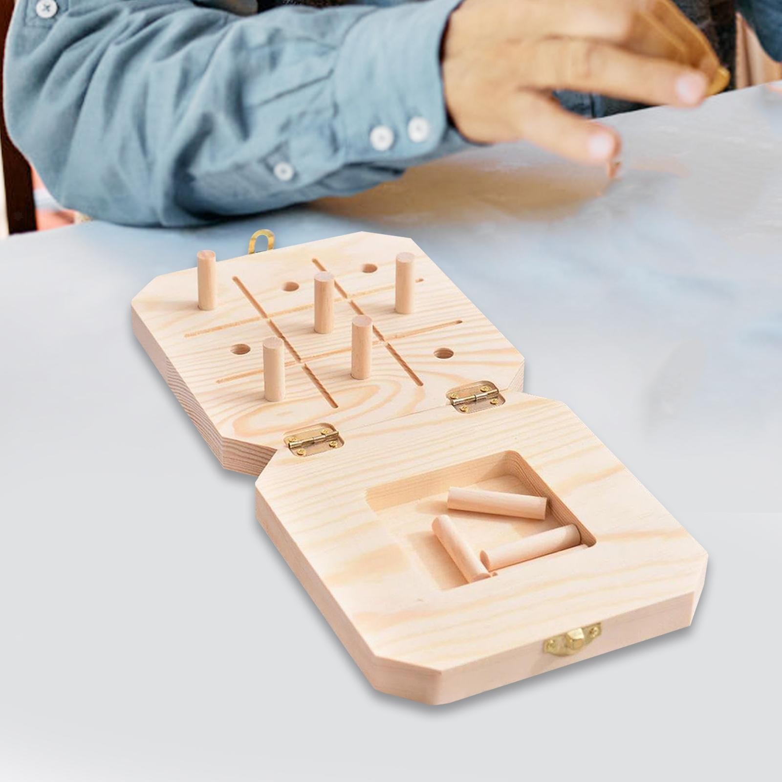 9 Hole Wooden Pegboard Tool Training for Hand Eye Coordination Hand Exercise