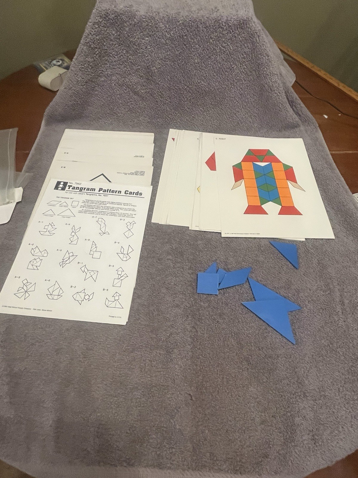 Lot Of 1980s And 1990s Tangram Pattern Cards 31 Total Some Double Sided