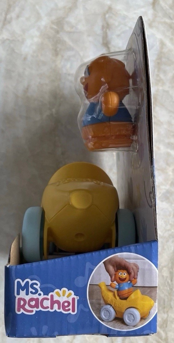 Ms. Rachel, Herbie’s 1-2-3 Roll! Vehicle with Click-in Figure & Pull Back Car