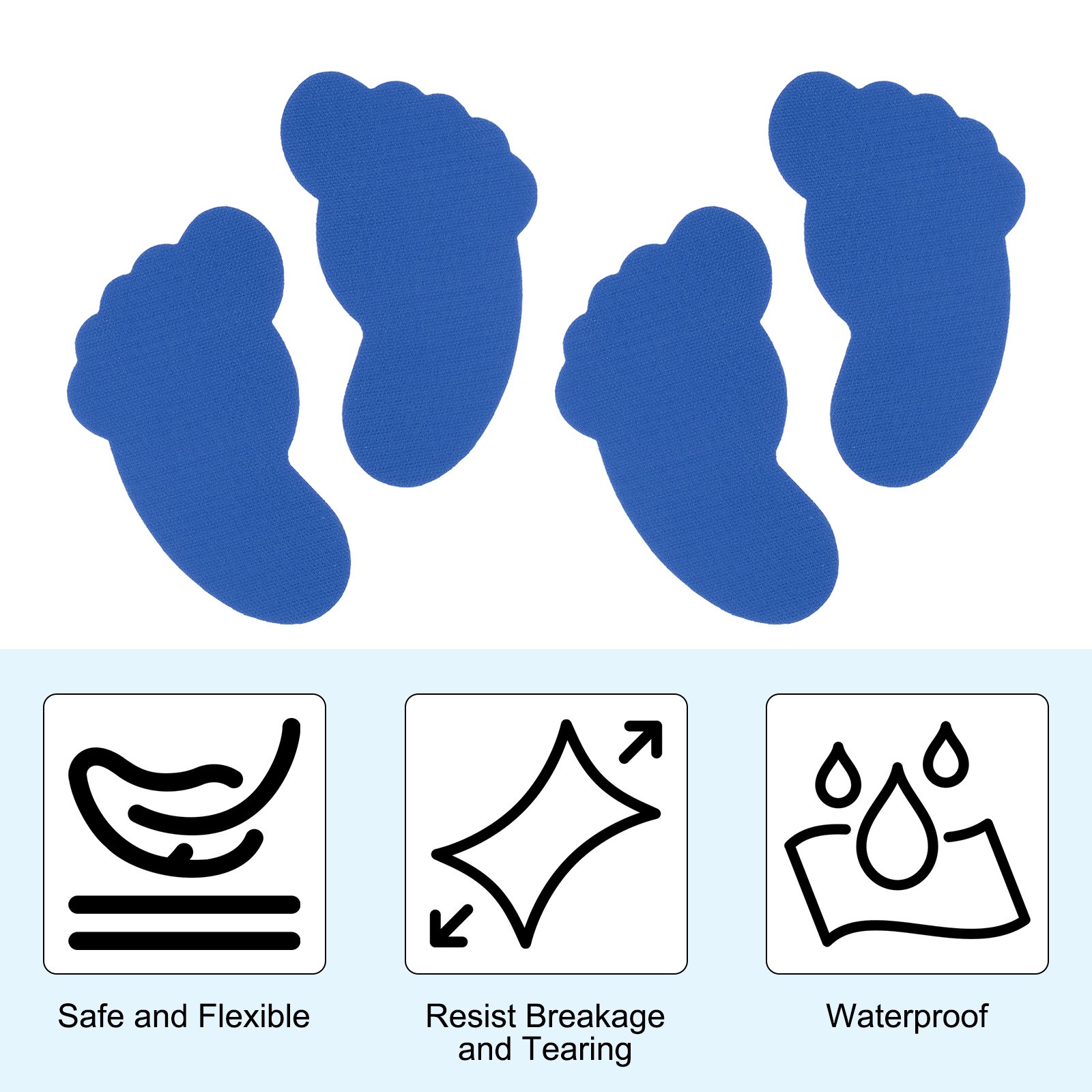 40 Pairs Foot Shaped Carpet Markers, Nylon Floor Spots Markers, Dark Blue