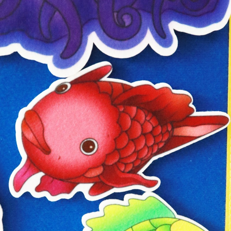 Rainbow Fish Felt Story Set 16-Pcs Flannel Board Educational Toys Preschool Kids