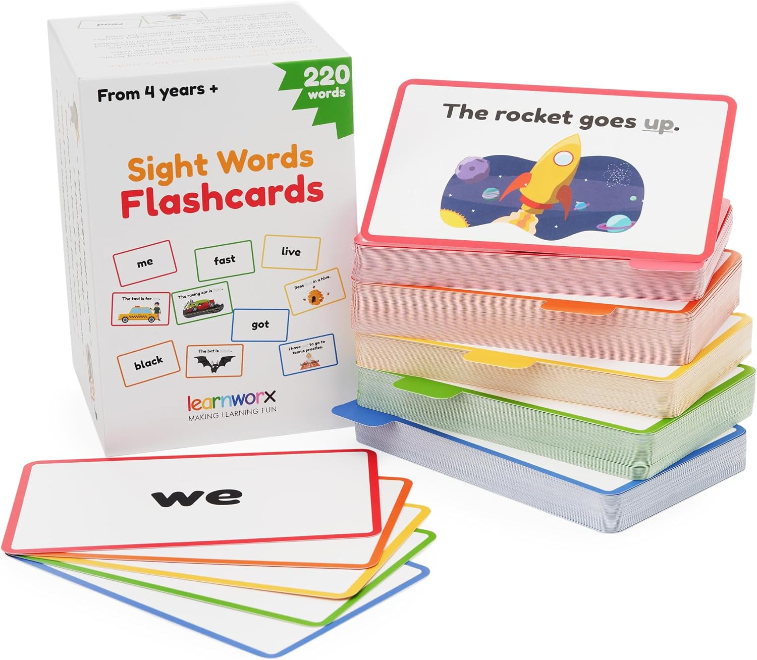 Sight Words Flash Cards Kindergarten – 220 Cards – Sight Words for Toddlers 4