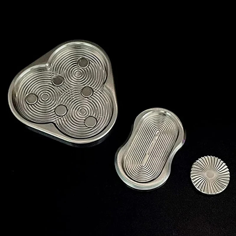 Triangle magnetic Fidget slider for adults EDC metal finger push card