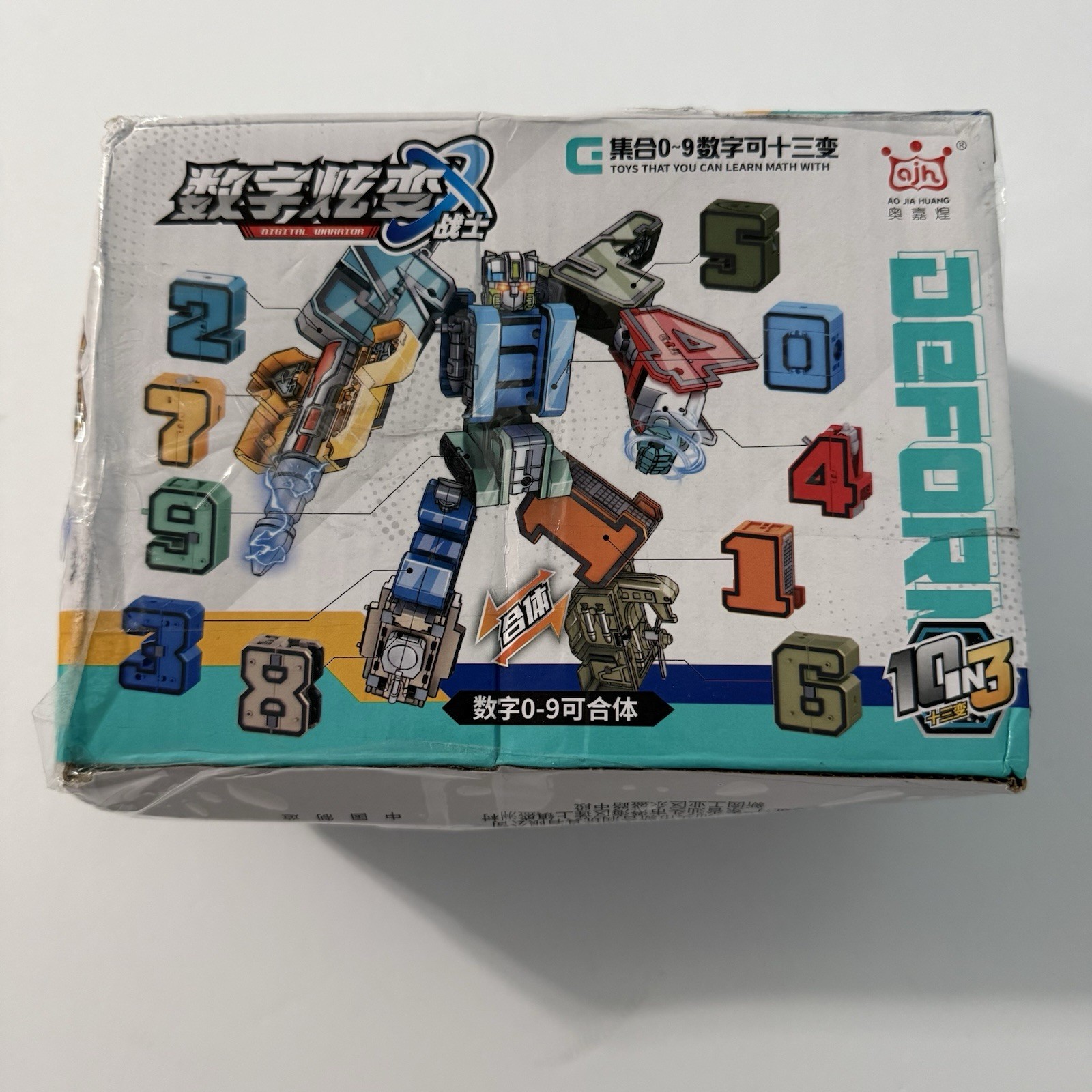 Ao Jia Huang Digital Warrior Numbers 1 – 10 Transforming Toys open box sealed