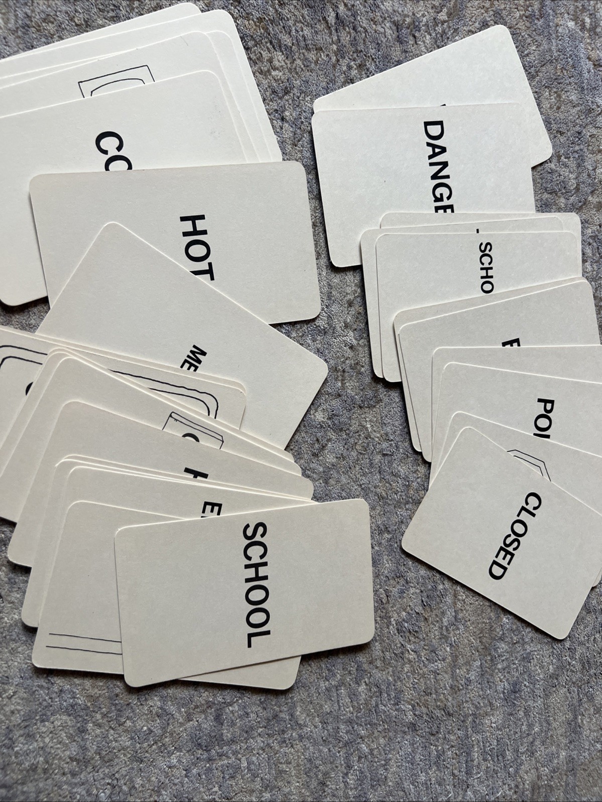 Sesame Street Flash Cards Get Ready Learning Series WORDS 1986