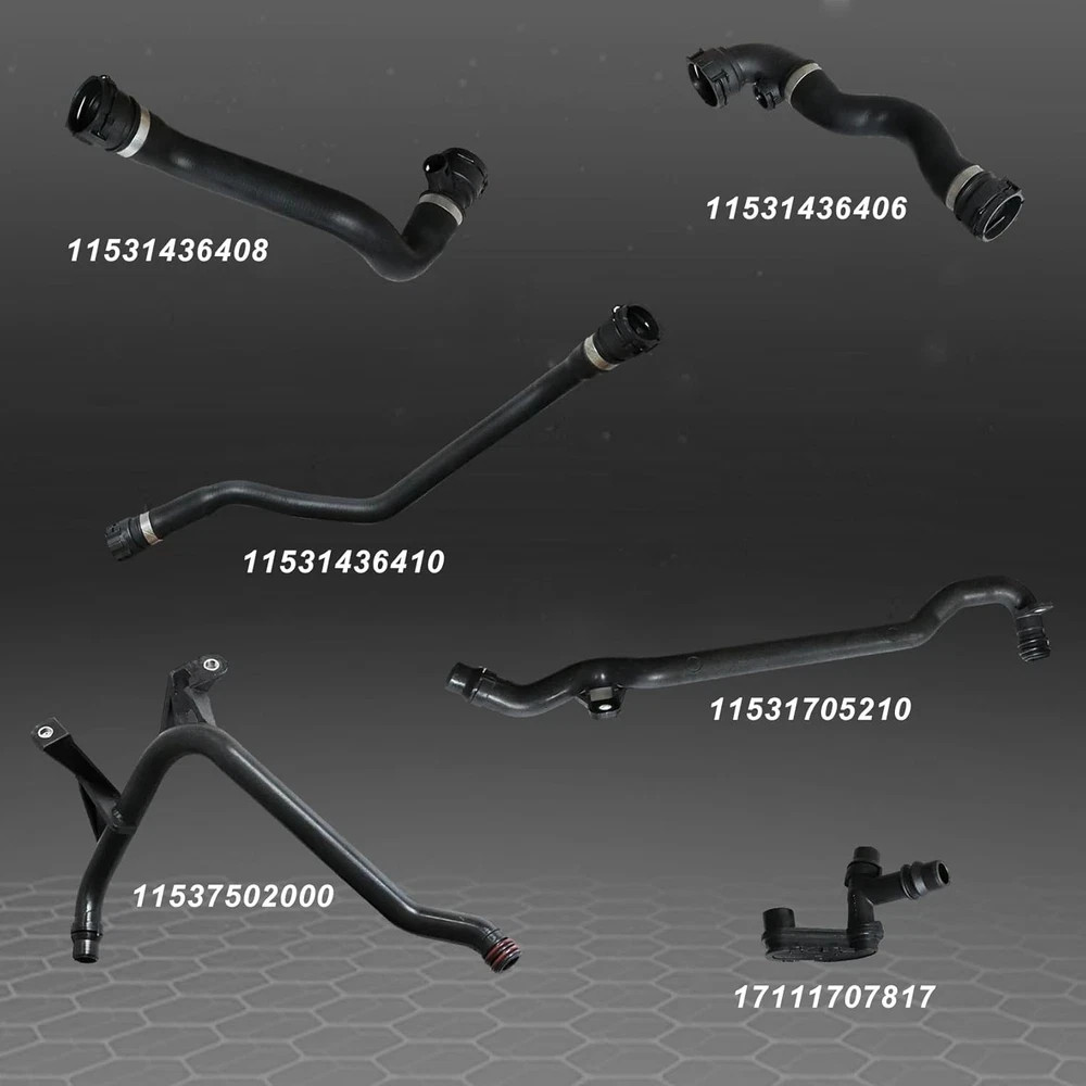 FZJDSD 7Pcs Set Expansion Tank Coolant Radiator Hose Kit Compatible with BMW