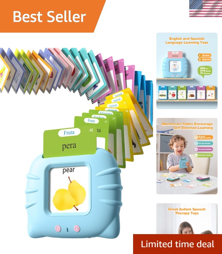 Portable Bilingual Flash Cards for Ages 2+ – Fun Learning Development Toy