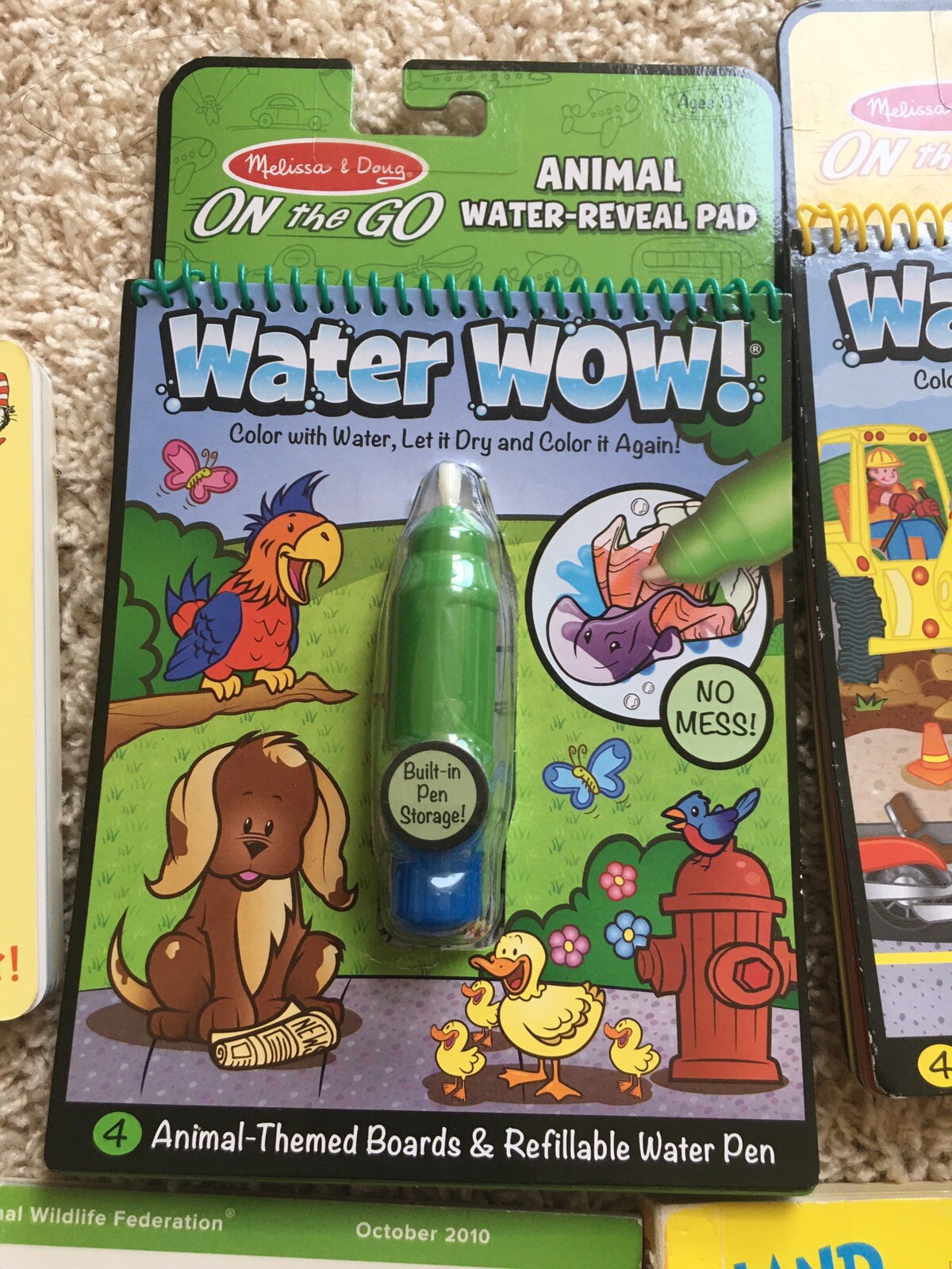 Lot 5 kids books and melissa & doug water resistant pad