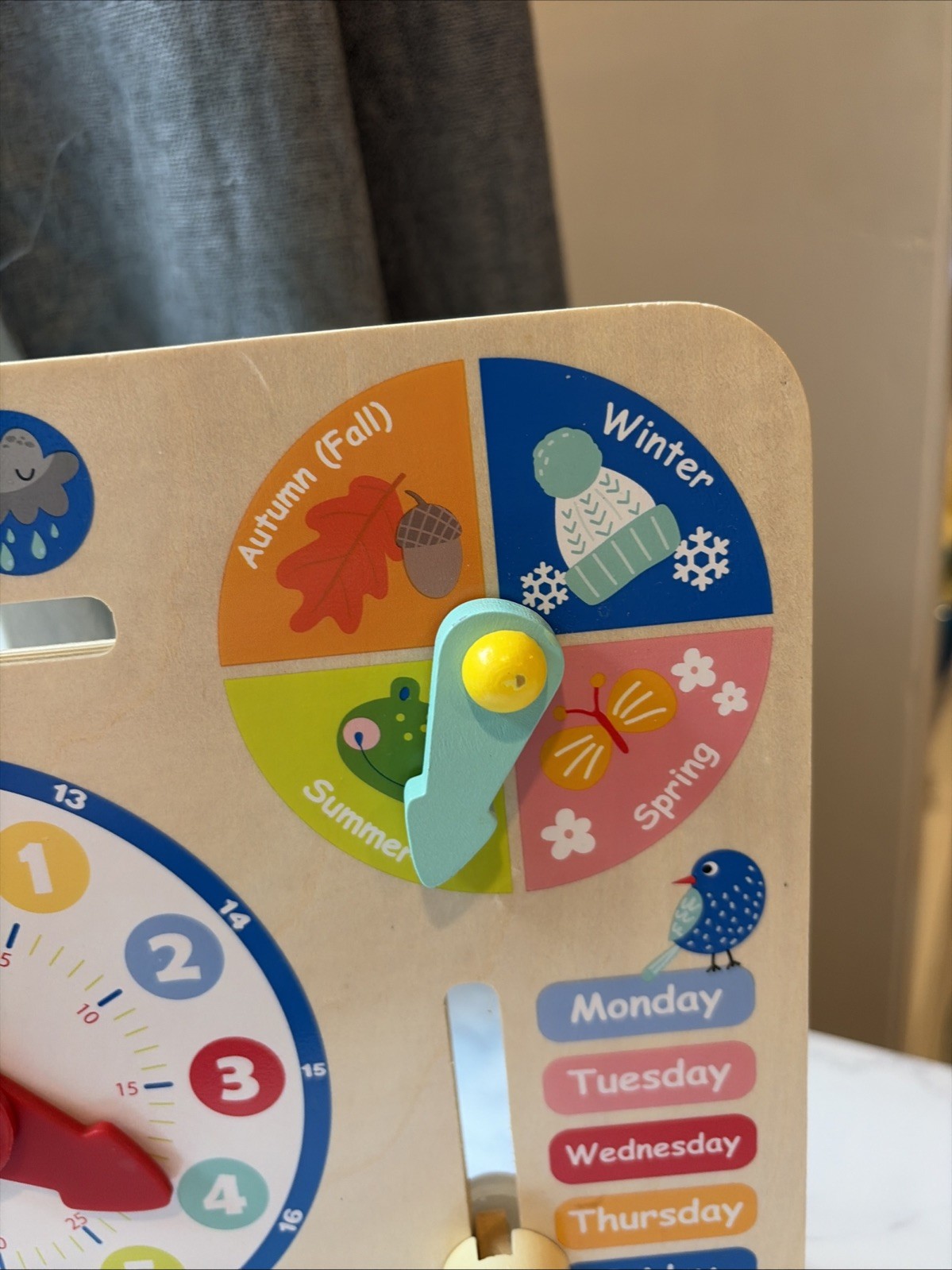 Tooky Toy My Calendar Wooden Learning Board Clock Weather Months Days