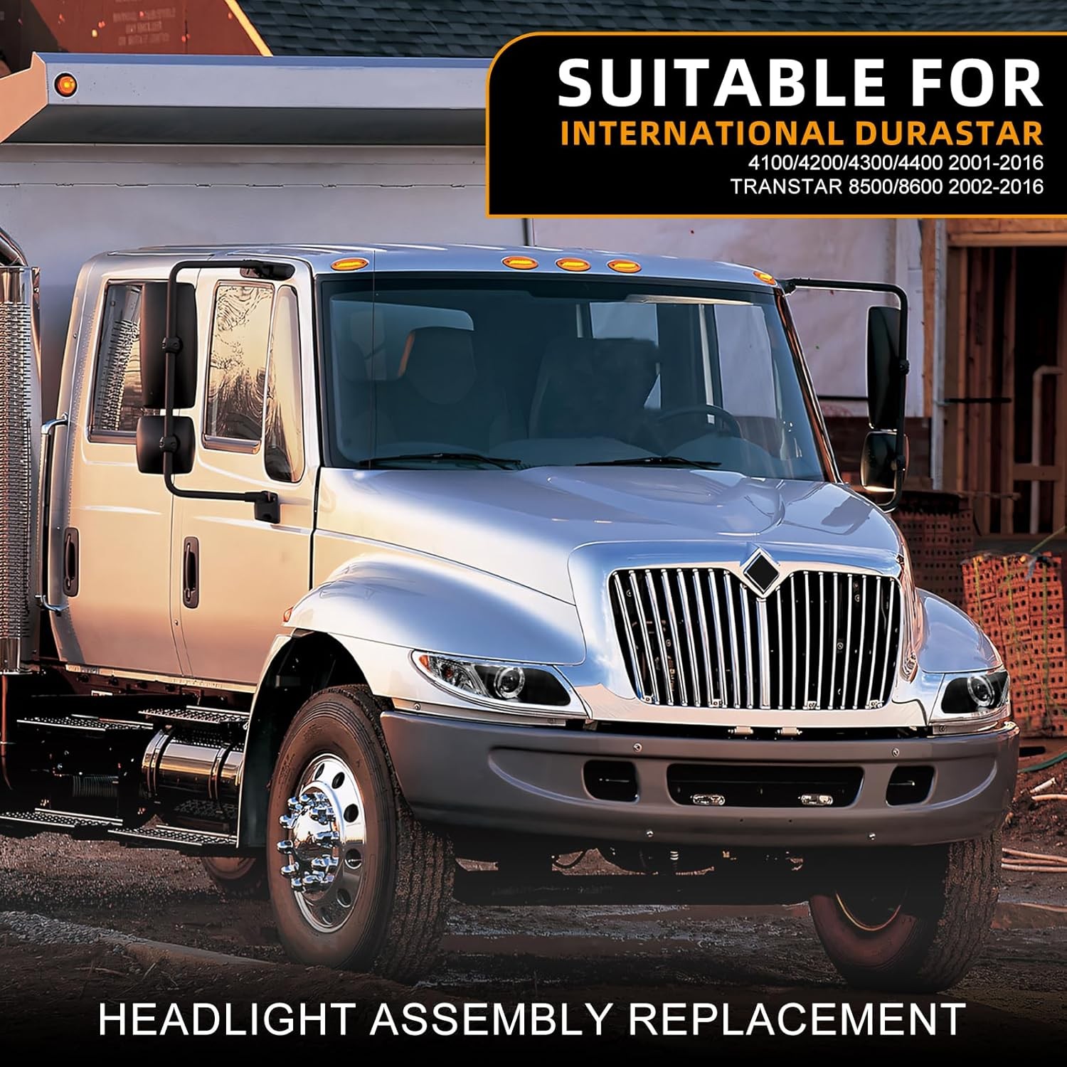 Headlight Assembly Fit for International Durastar Right Passenger Side