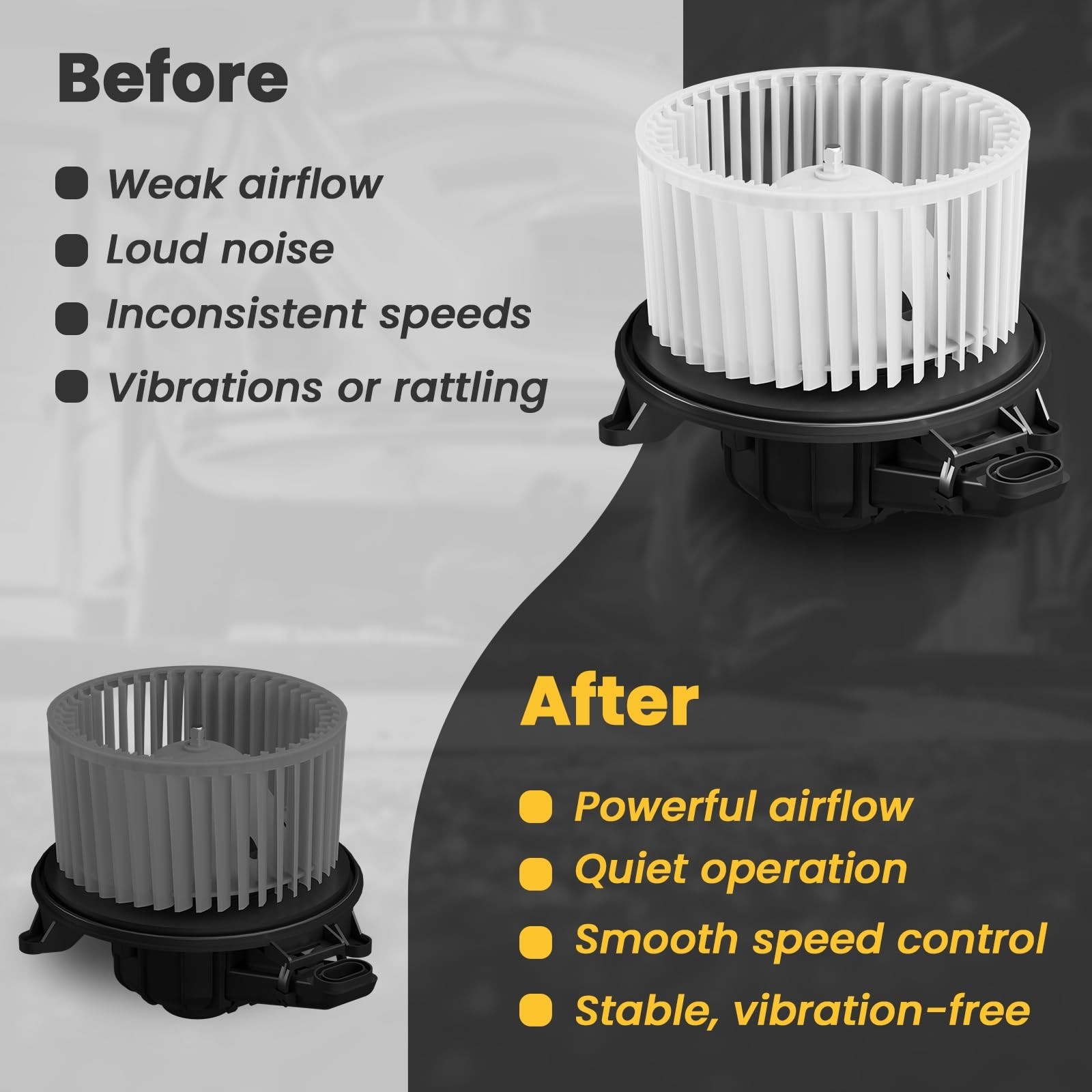 Front Blower Motor 700237 for Ford 2009 2010 2011 2012 2013 2014 F150, 2009-2…