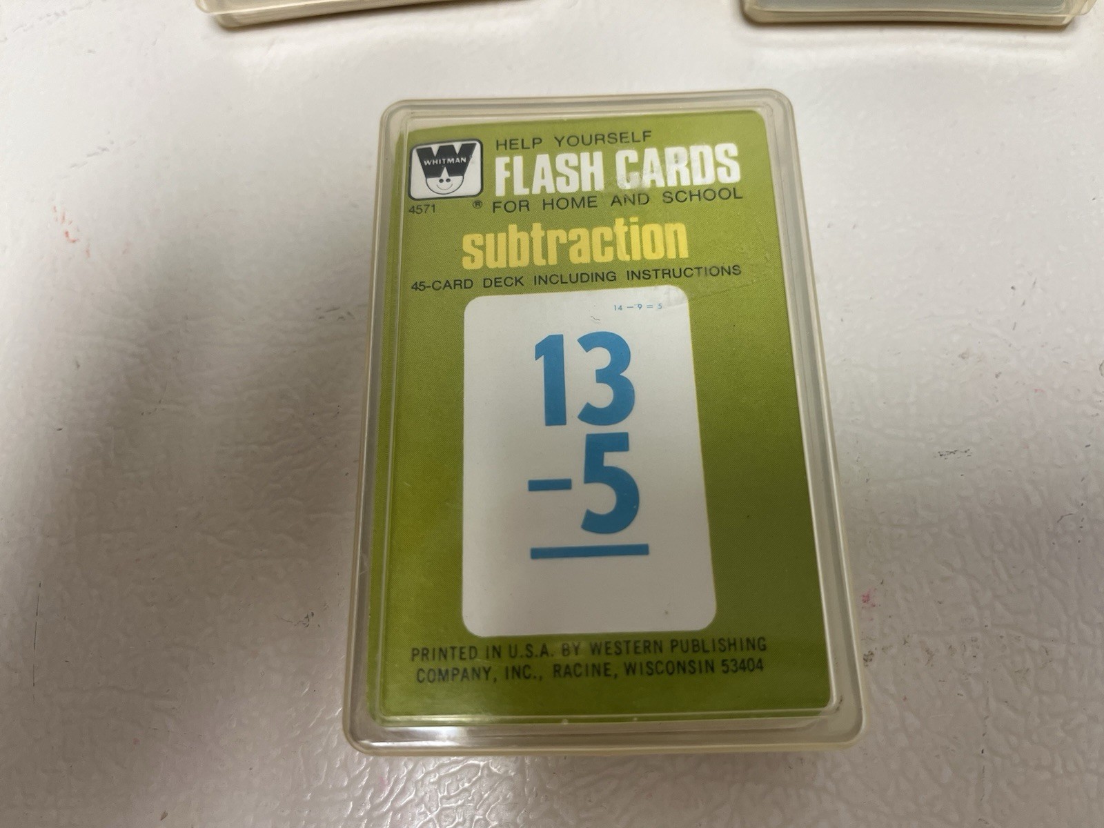 Whitman Math, subtraction, phonics,& Alphabet flash cards 7/11/25 C