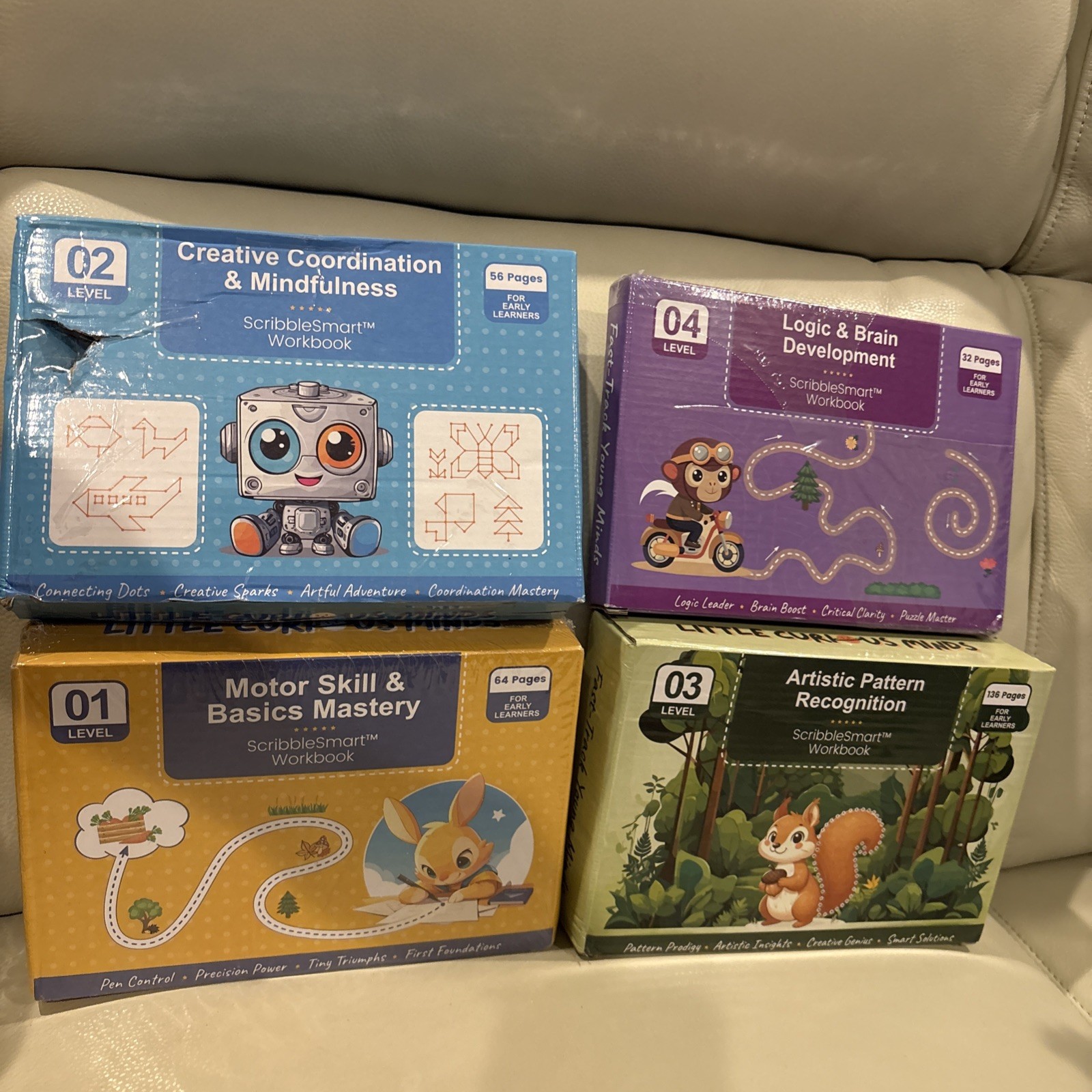 Curious Little Minds ~ ScribbleSmart Workbooks ~ All 4 Levels NEW