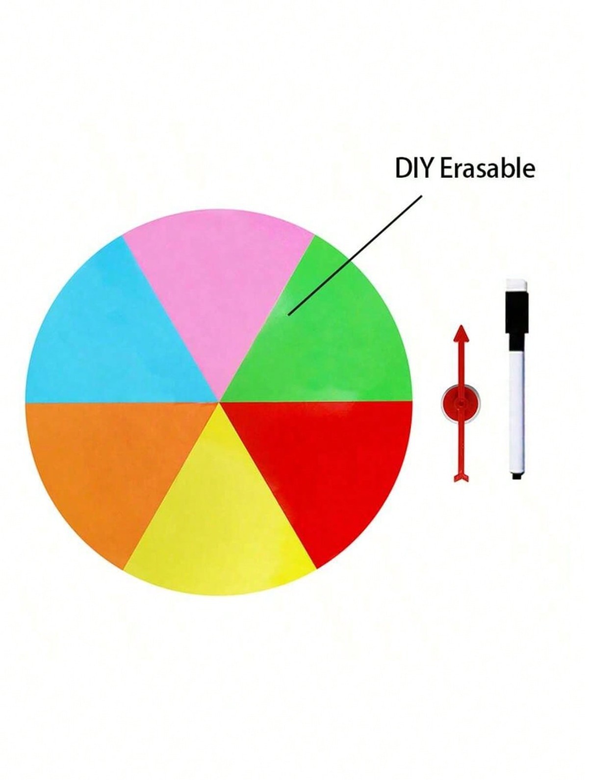 6 Colors Magnetic Dry Erase Spinning Board Teaching Tool Blackboard Classroom