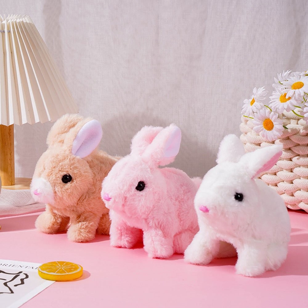 Educational Toys Can Walk And Talk Electric Pet Simulation Plush Rabbit Kids GN