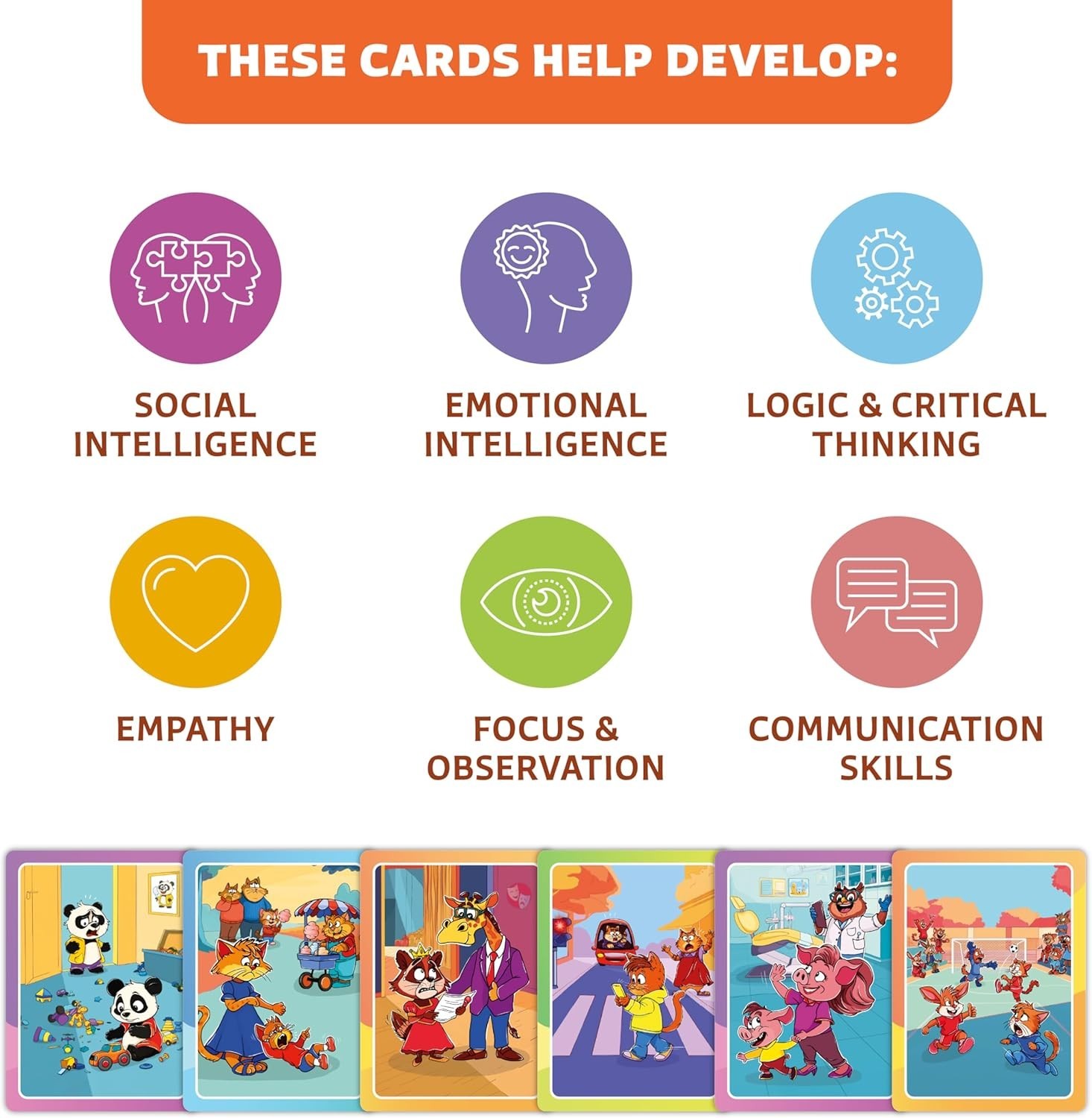 Emotional Intelligence Learning Cards for Kids