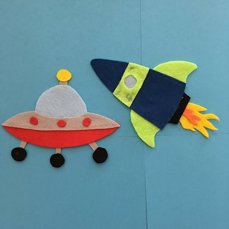 Outer Space Felt Set for Flannel or Felt Board Play