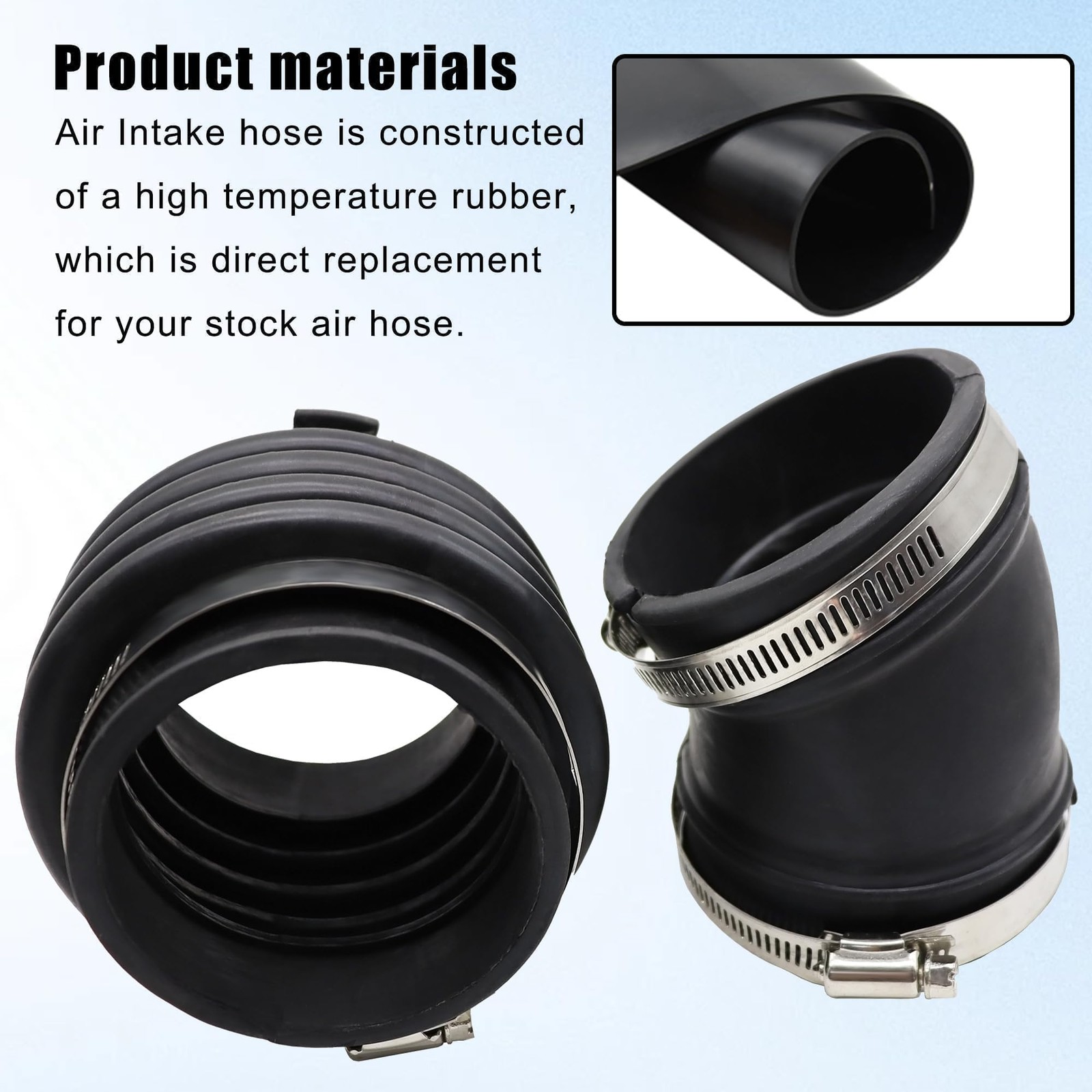 16576-EG00A 2 Pcs Air Intake Hose Fits for Infiniti M35 3.5L 2006