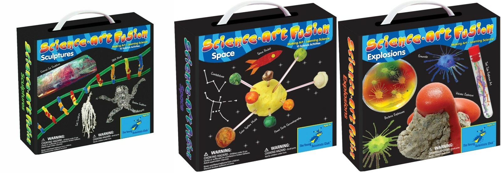 Kid Science Kit Art Fusion Young Scientist 10 Activity Space Sculpture Explosion