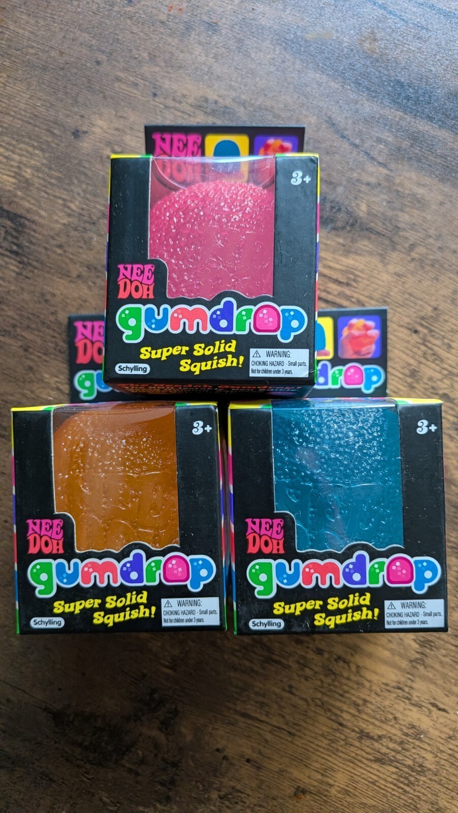 BRAND NEW Authentic Schylling Needoh Gumdrop Squishy Stress Ball x1 Random Color