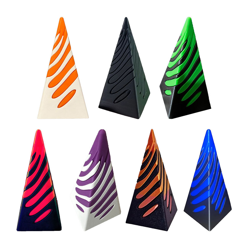 3D Impossible Pyramid Passthrough Sculpture Ancient Art Building Model ET