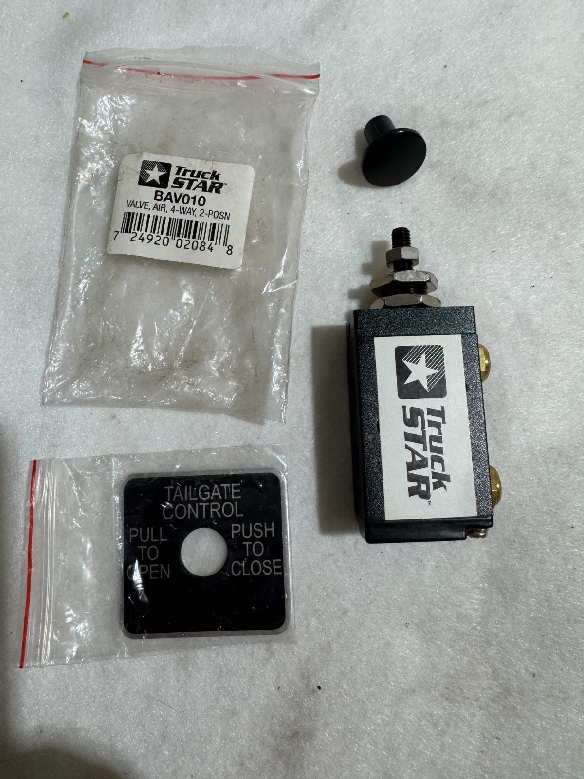 TRUCK STAR 4-Way 2-Position Air Valve Push-Pull Dump Truck Tailgate Valve BAV010