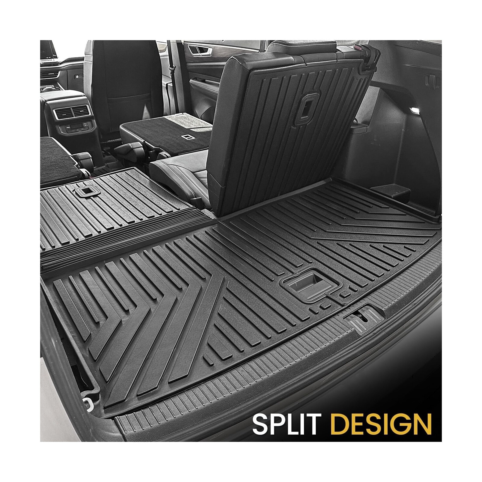 Cargo Mat with Backrest Mats for Volkswagen VW Atlas 2018-2024 2025 Car Mat A…