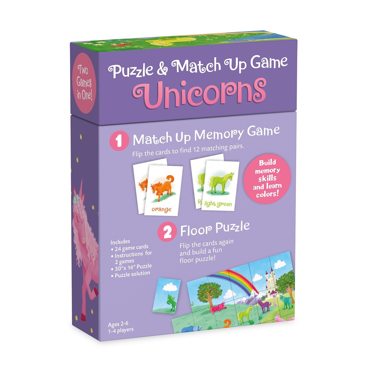 Match Up Game & Puzzle, UNICORNS theme – learning colours by Peaceable Kingdom