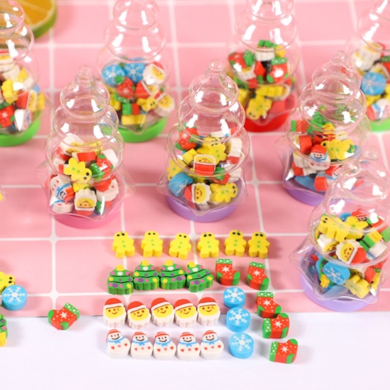 230Pcs Christmas Erasers In Bottle for Kids Boys Girls Holiday Present, Christma