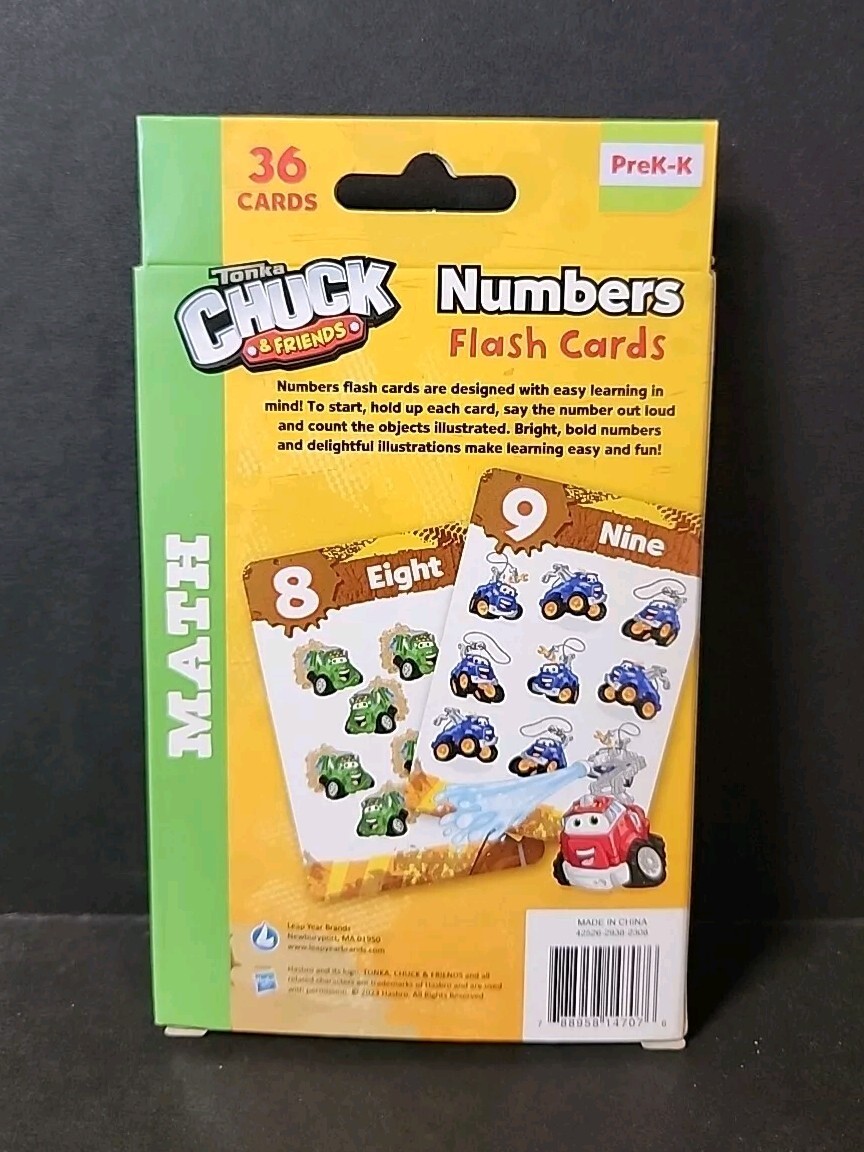 Tonka Chuck & Friends: Alphabet / Numbers Learning Flash Cards PreK-K