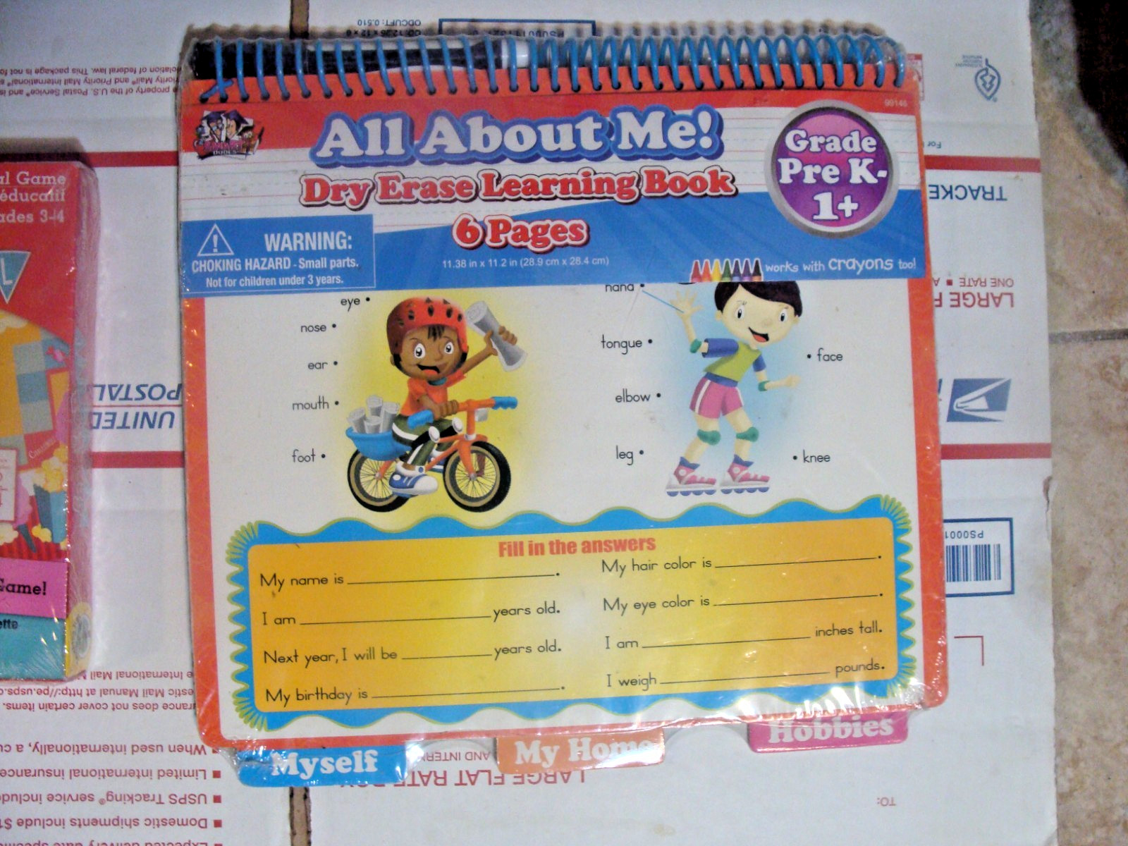 Learning Activity Book All About Me Toy Game Pre-K plus +fractional festival