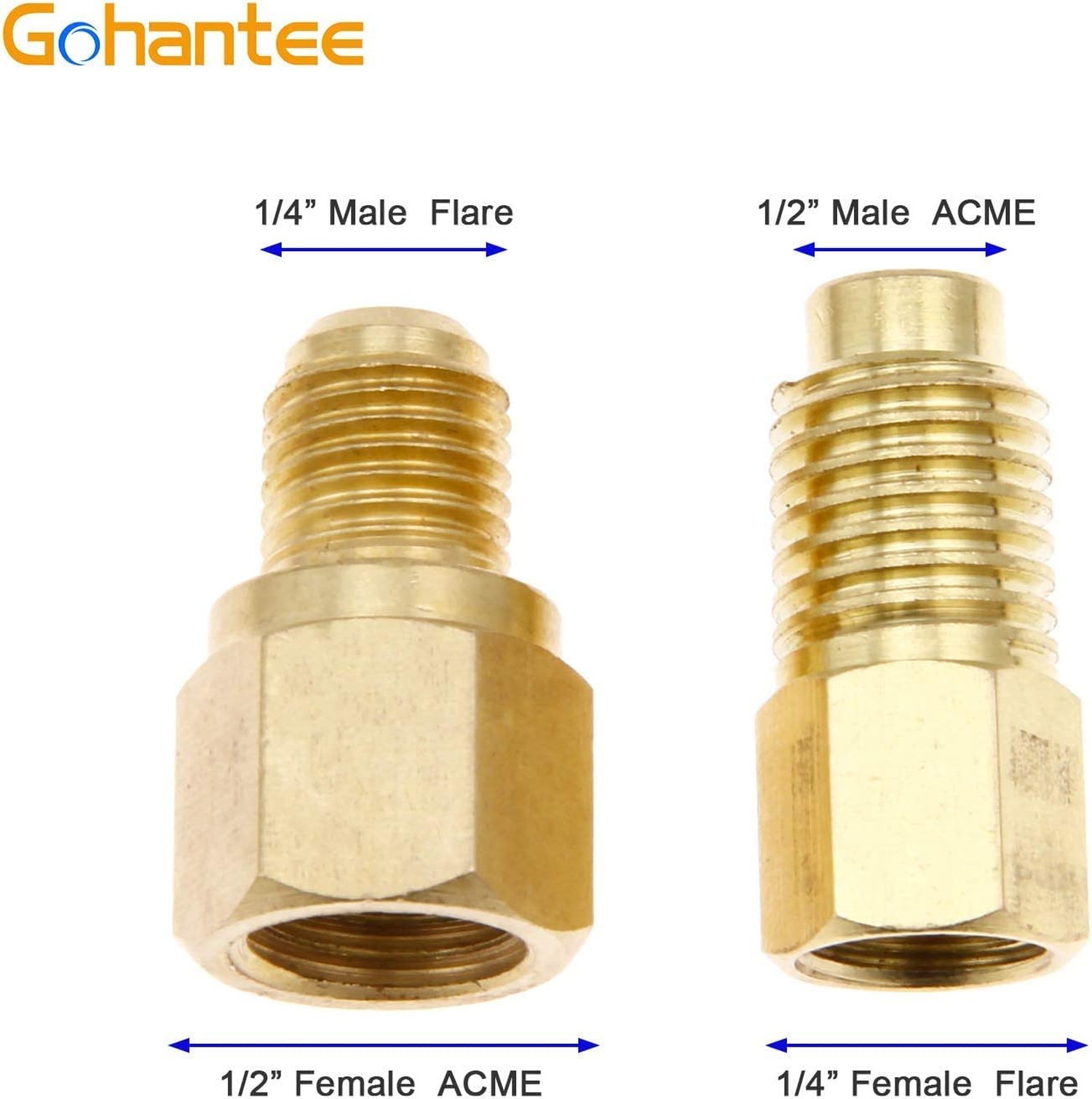 gohantee R12 R22 to R134a Adapters, R134A Refrigerant Tank/Vacuum Pump Port C…
