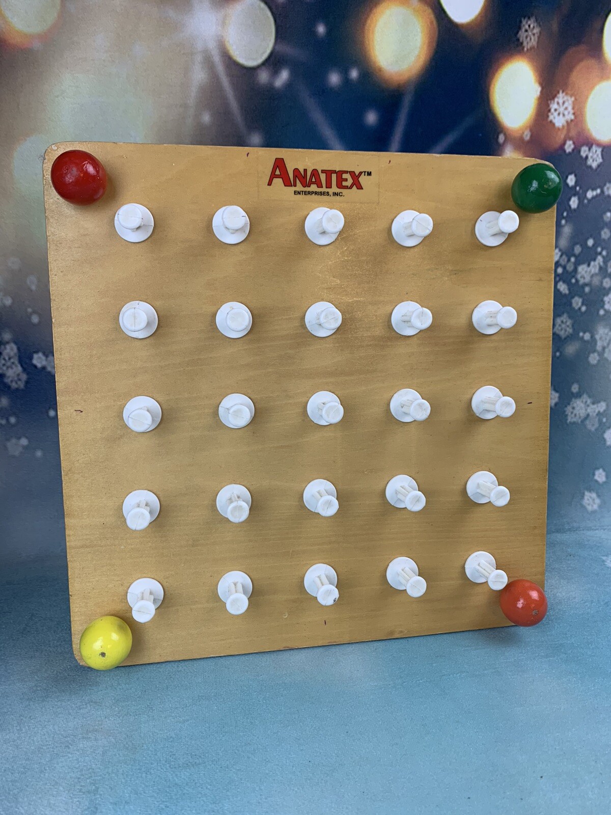 Vintage Wood Anatex Enterprises Toy – Geoboard Montessori Waldorf Manipulative